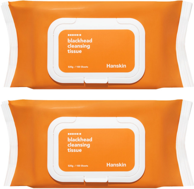 Hanskin 去除黑頭卸妝棉, 100片, 2包
