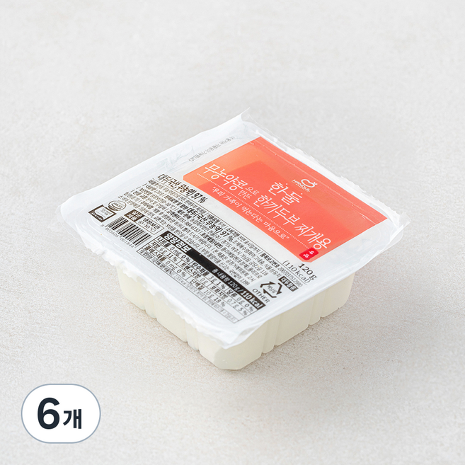 한둘 무농약콩으로 만든 한끼 두부 찌개용, 720g, 1개