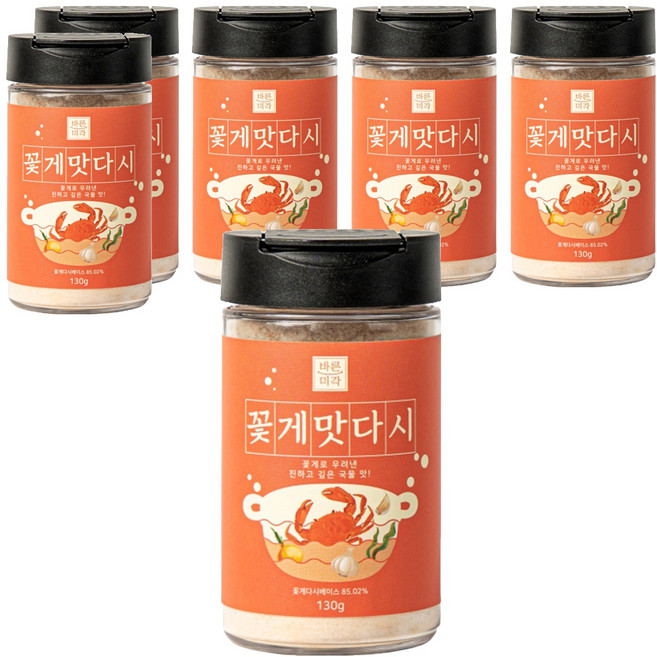 바른미각 꽃게맛다시, 130g, 6개