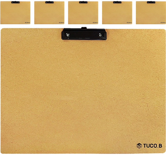 투코비 나무 걸이용 클립보드 화판 A3, 혼합색상, 6개