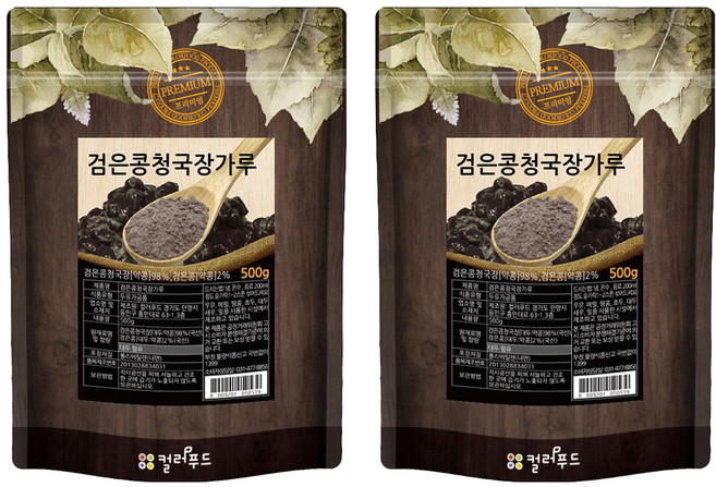 컬러푸드 국산 검은콩청국장가루, 500g, 2개