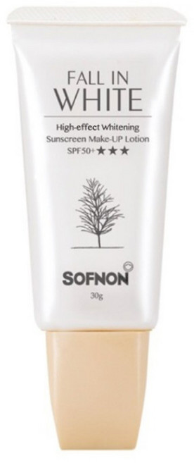 SOFNON 詩芙儂戀戀白妝前高效美白防曬飾底乳 SPF50+ 30g, 1條