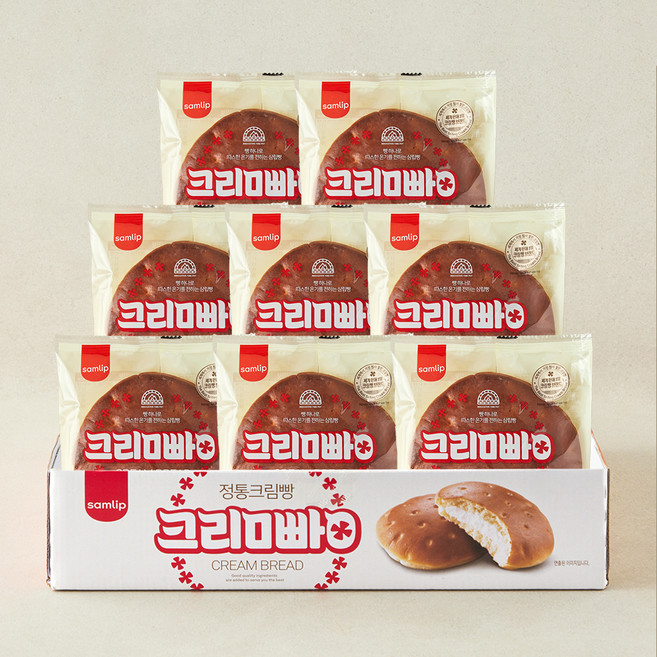 삼립 정통 크림빵 8개입, 75g, 1개