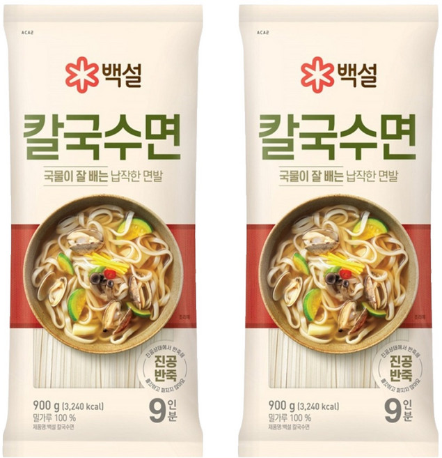 백설 칼국수면, 2개, 900g
