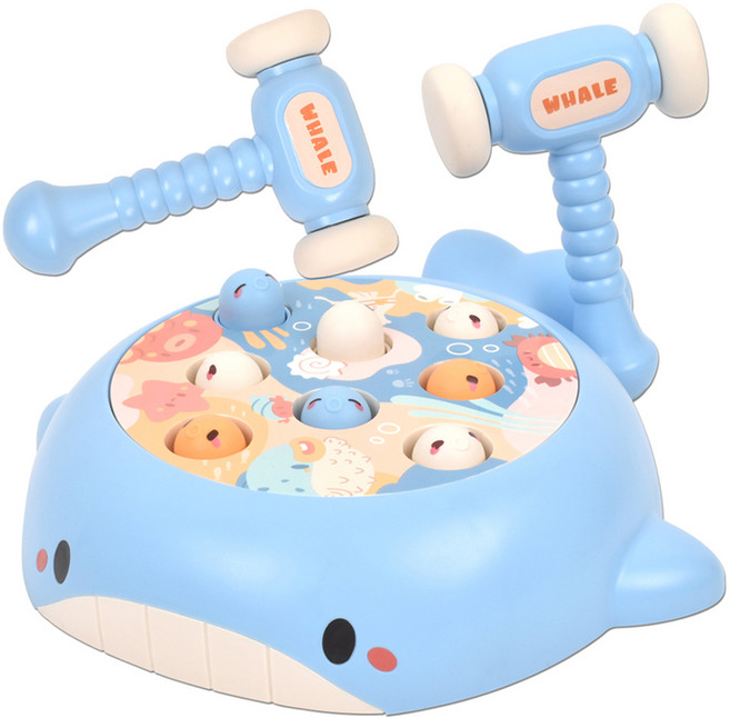 아기고래 두더지 잡기 망치놀이 게임, 파랑, 1개