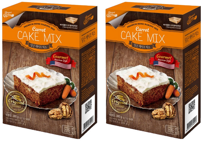 브레드가든 당근 케이크 믹스, 380g, 2개