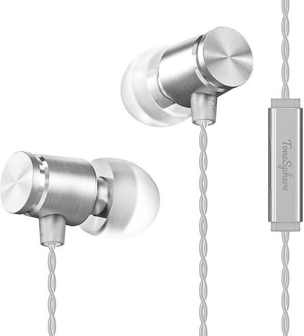 톤스피어 에이투 프리미엄 고음질 티타늄 드라이버 ENC 노이즈캔슬링 DAC 유선이어폰, E30T, 플래티넘실버