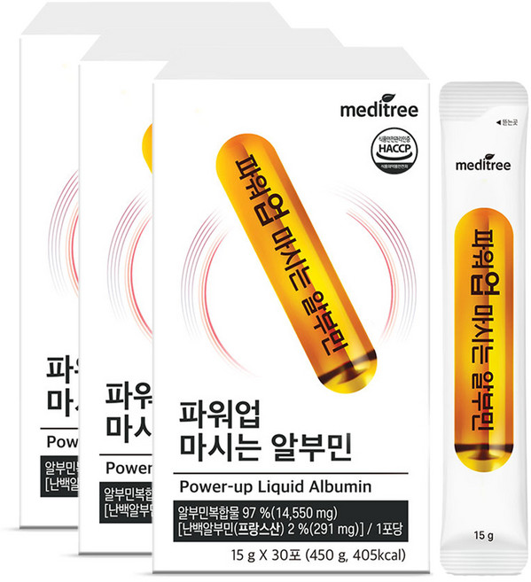 메디트리 파워업 마시는 알부민, 450g, 3개