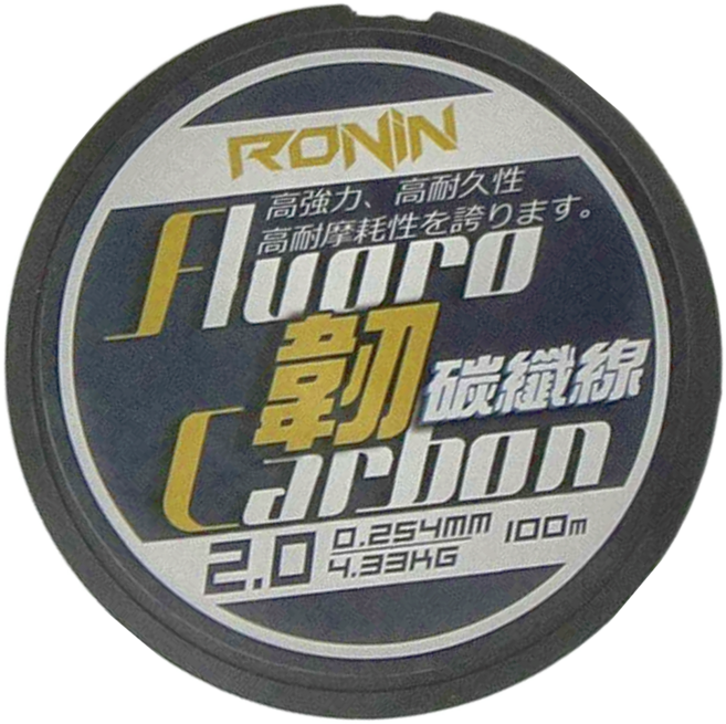 RONiN 獵漁人 韌 純碳纖線 子線 前導線 卡夢線 路亞線 隱形線 釣線 耐磨 岸拋 磯釣, 透明色, 1個