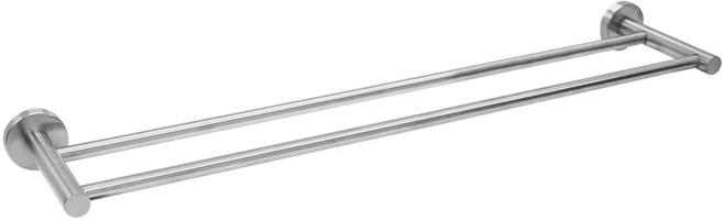 雙手萬能 皇家精品正304不鏽鋼雙桿毛巾架, 不鏽鋼, 1個