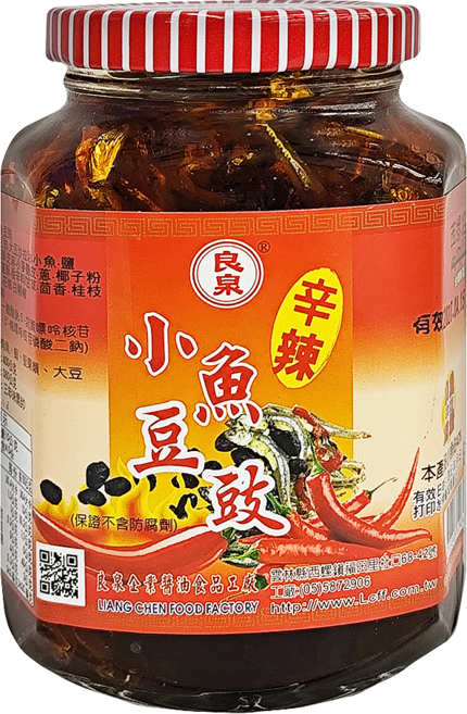 良泉 小魚豆鼓 辛辣, 400g, 1罐