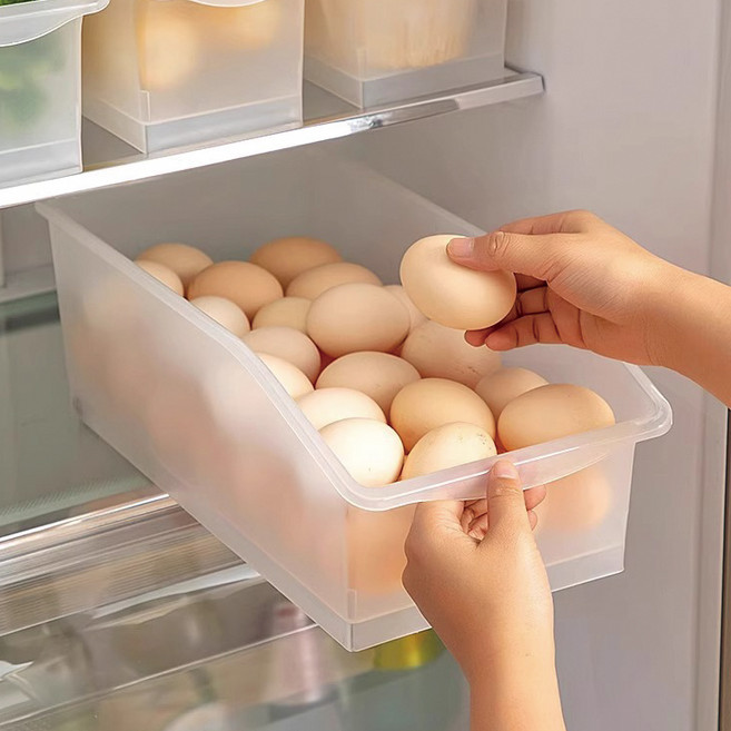 hillo 주방 하부장 다용도 바퀴형 트레이, 투명, 4개