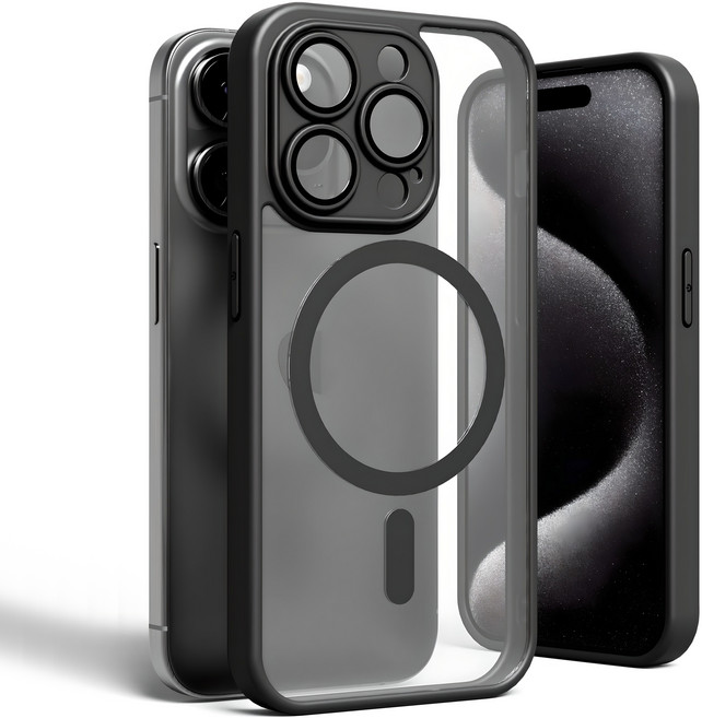 누아트 맥세이프 마그네틱 컬러엣지 풀커버 휴대폰 케이스