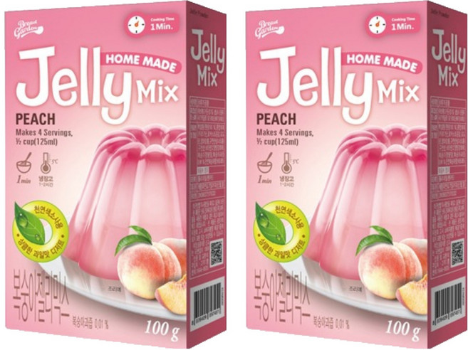 브레드가든 복숭아젤리믹스 젤리만들기, 100g, 2개