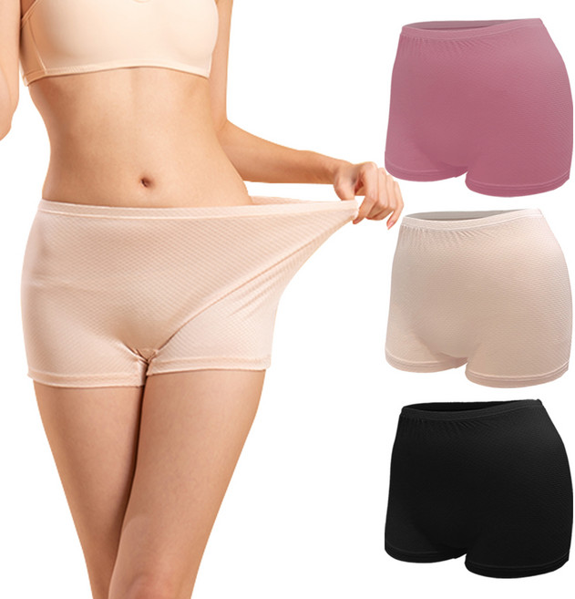 PALAN 女款嫘縈內褲 3件組, 皮膚, 粉色, 黑色, 1套