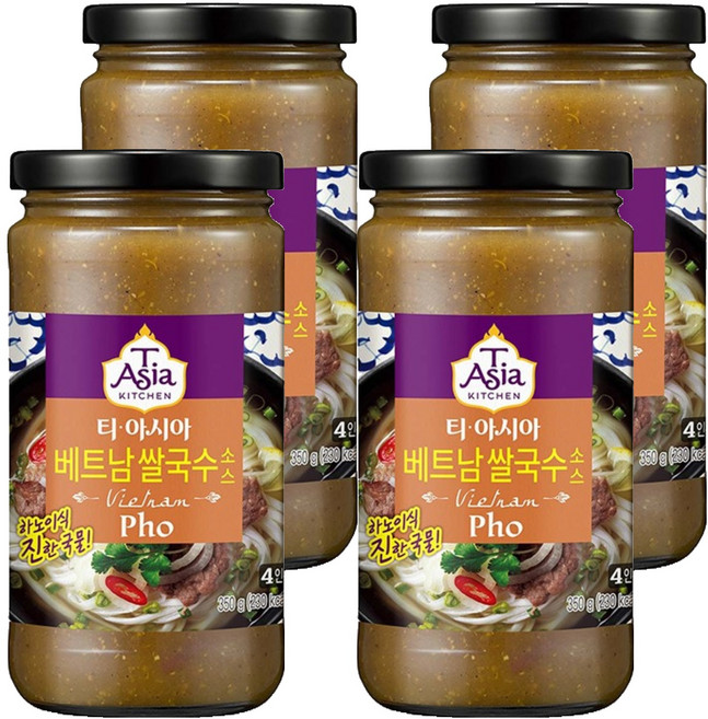 티아시아키친 베트남 쌀국수 소스, 350g, 4개