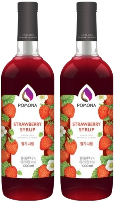 포모나 딸기 시럽, 2개, 1L