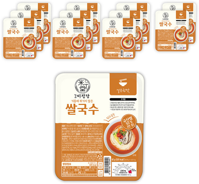 미정당 쌀국수 얼큰한맛, 92g, 12개