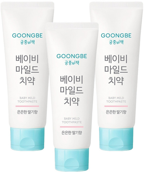 궁중비책 베이비 마일드 치약 은은한 딸기향, 80g, 3개