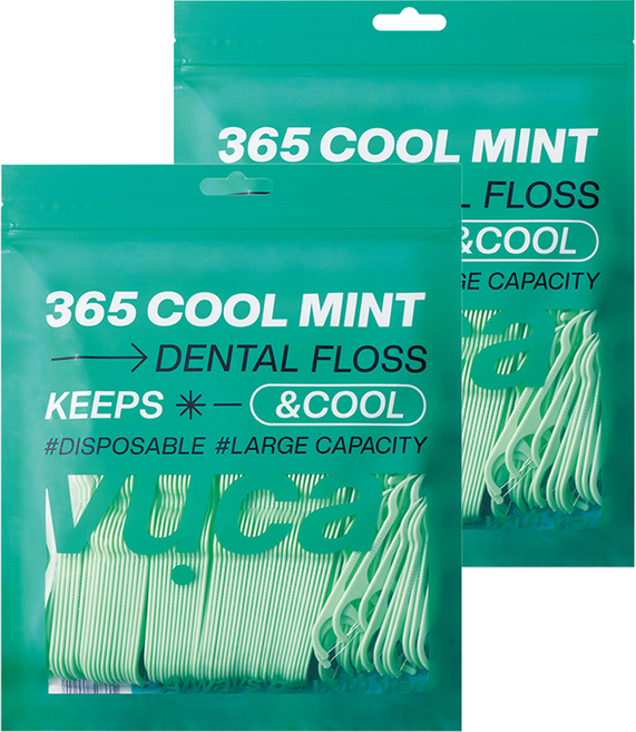 뷰카 365 쿨 민트 치실, 365개입, 2개