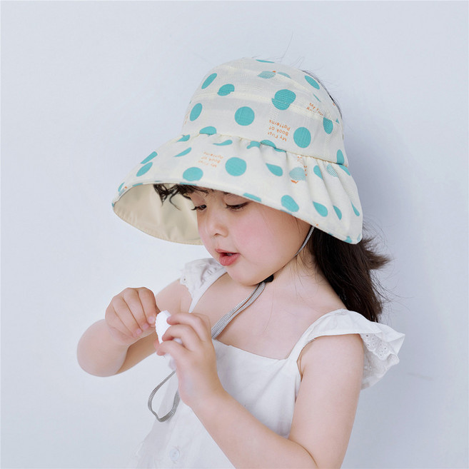 솜니움베베 여아용 와이어 도트 썬캡