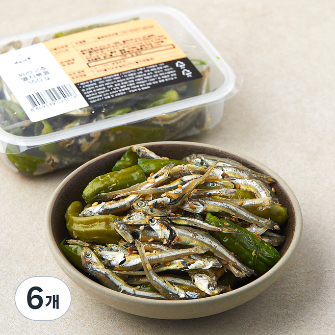 남도애꽃 꽈리고추 멸치볶음, 150g, 6개