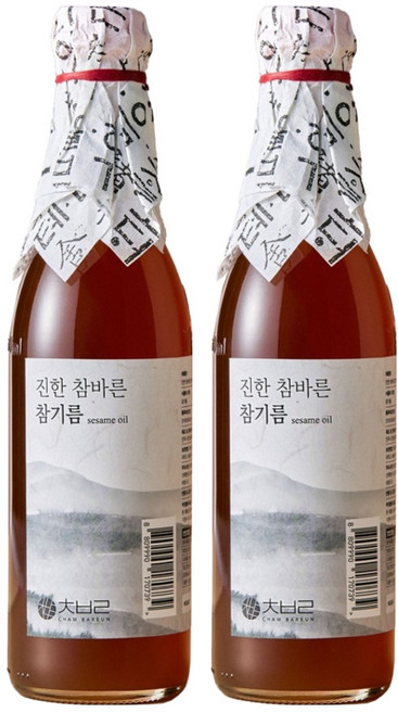 향유상회 진한 참바른 참기름, 350ml, 2개