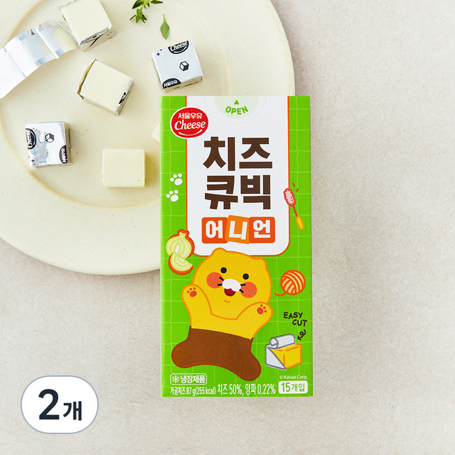 서울우유 치즈큐빅 어니언, 5.8g, 15개입, 2개