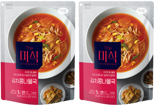 더미식 김치콩나물국, 350g, 2개
