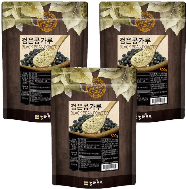 colorfood 검은콩가루, 500g, 3개