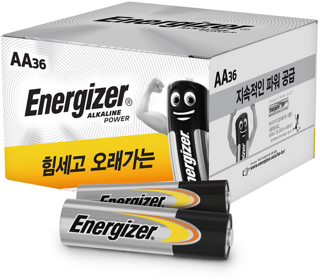 에너자이저 알카라인 종이팩 AA건전지, 36개입, 1개