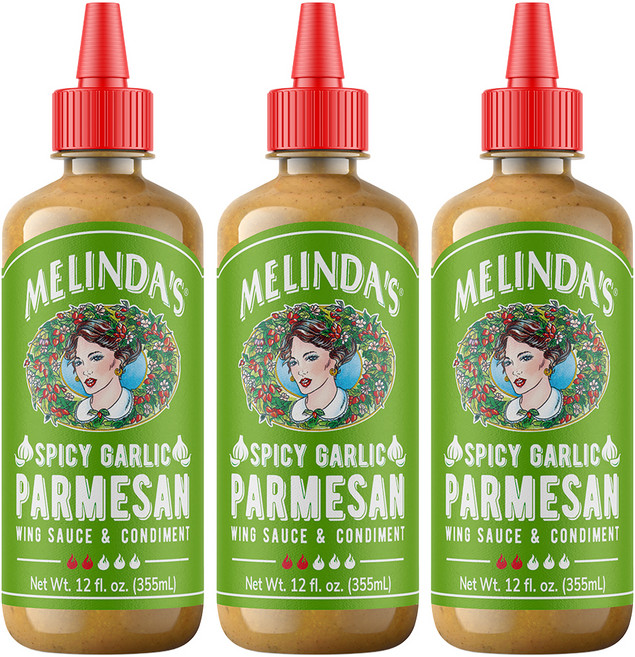 Melindas 香辣大蒜帕瑪森醬, 355ml, 3個