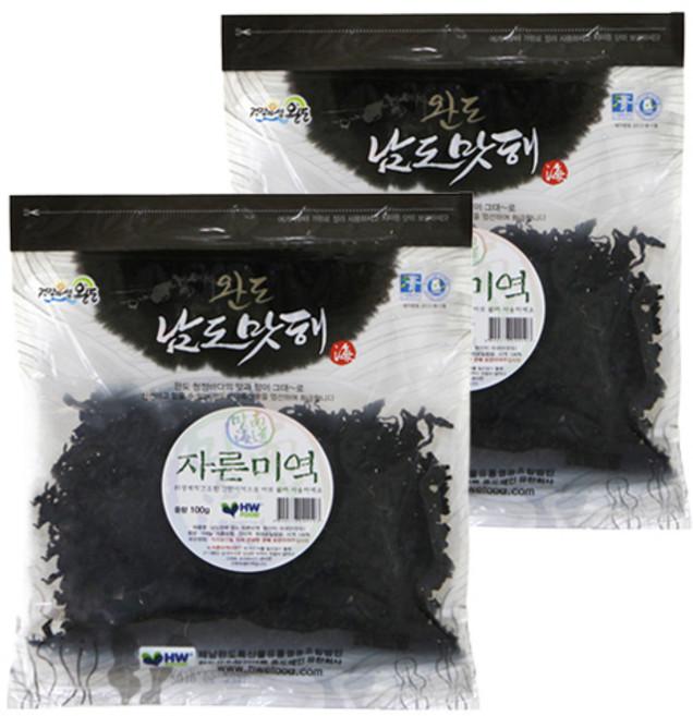 건강의섬완도 남도맛해 자른미역, 100g, 2개