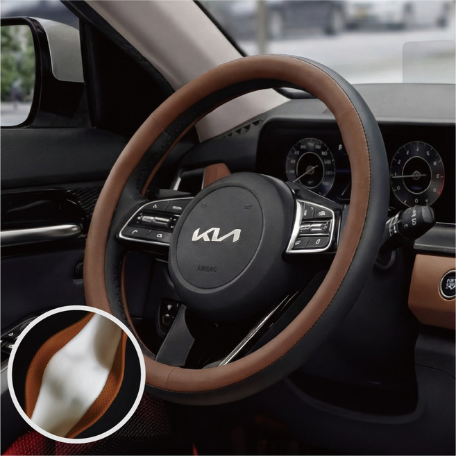 카사장 이클립스 자국 안남는 투톤 핸들 커버, 캬라멜브라운