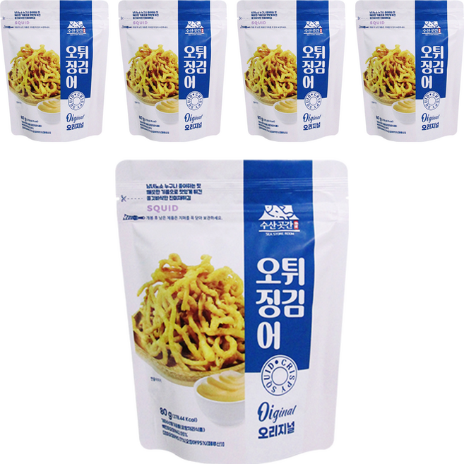 수산곳간 오징어튀김, 80g, 5개