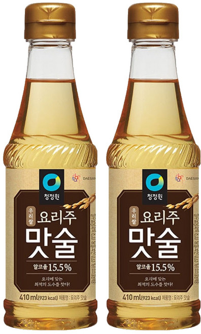 청정원 우리쌀 요리주 맛술, 410ml, 2개