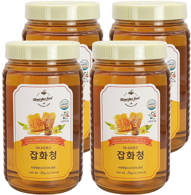 허니비푸드 잡화청, 2kg, 4개
