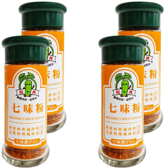 松井 七味唐辛子粉, 25g, 4瓶