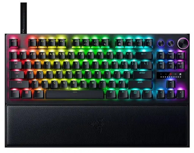 Razer TKL鍵盤 光學軸 獵魂光蛛 中文, 黑色, HUNTSMAN V3 PRO