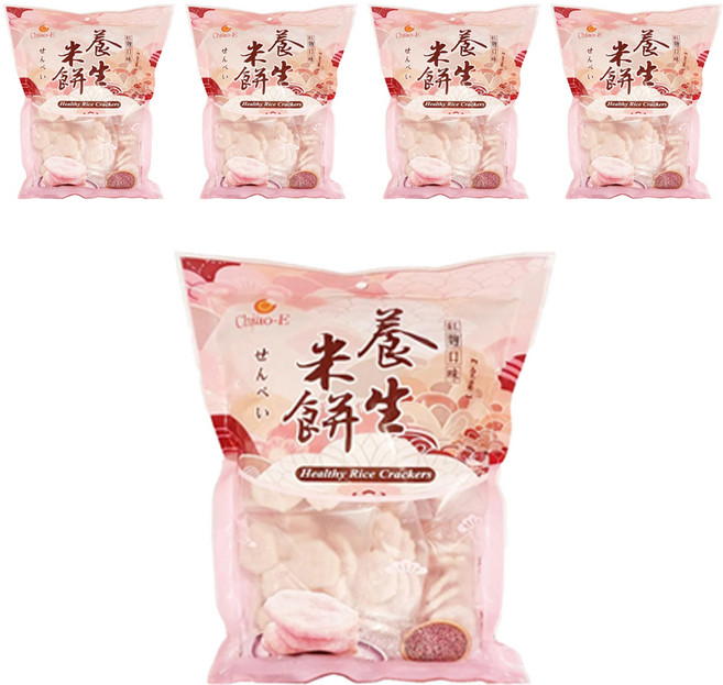 Chiao-E 巧益 養生米餅 紅麴口味 全素, 96g, 5包