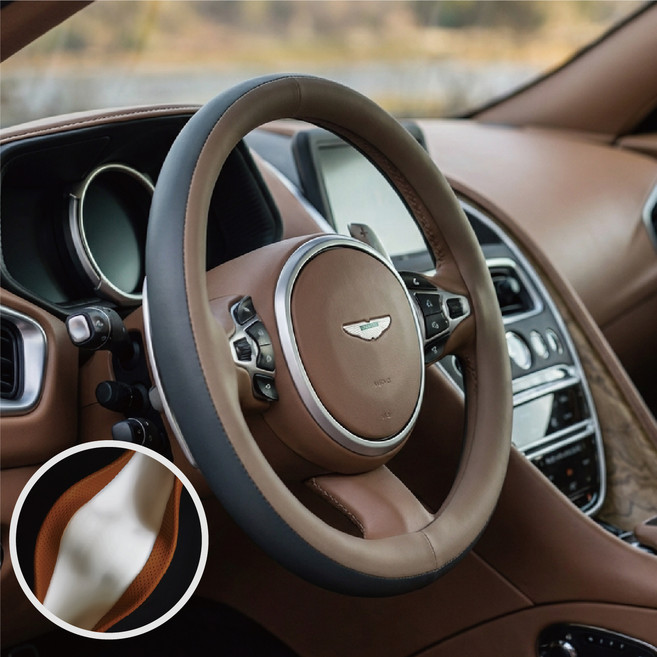 카사장 이클립스 자국 안남는 투톤 핸들 커버, 올리브브라운