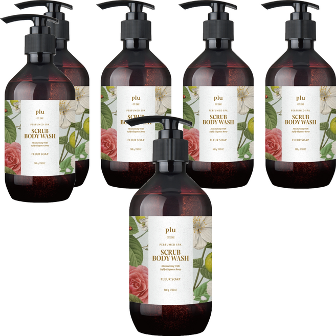 플루 퍼퓸드 스파 스크럽 바디워시 플뢰르 솝, 6개, 500g