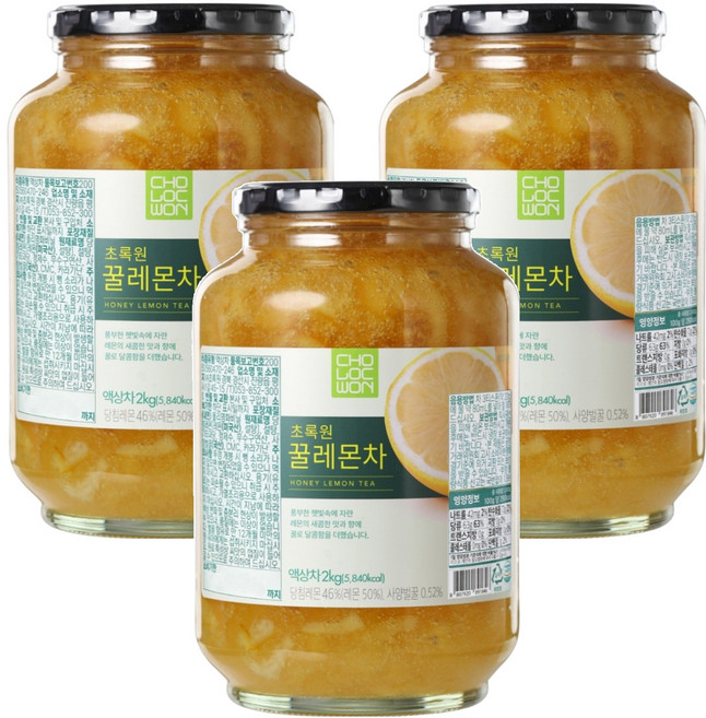 초록원 꿀레몬차, 2kg, 1개입, 3개