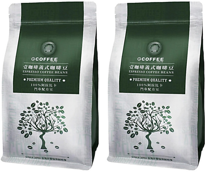 eCOFFEE 壹咖啡 義式綜合咖啡豆, 咖啡豆(無研磨), 454g, 2包