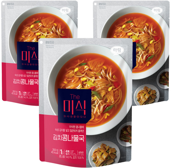 더미식 김치콩나물국, 350g, 3개