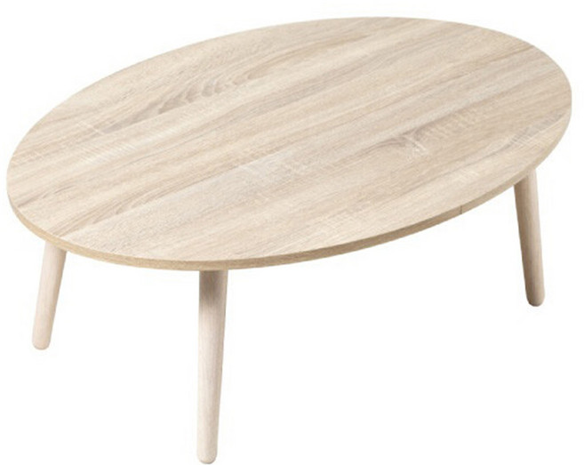 AMOS 亞摩斯 精緻美學圓形和室桌 DAA021LW 90 x 60 x 31.5cm, 原木色