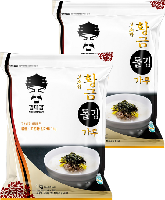 김대감 고명 반찬용 황금 돌김가루, 2개, 1kg