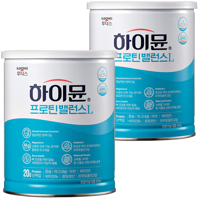 하이뮨 프로틴 밸런스 L 캔, 608g, 2개
