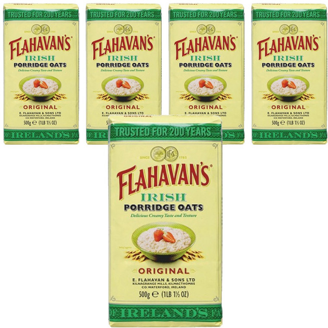 플라하반 포리지 오트밀, 500g, 5개