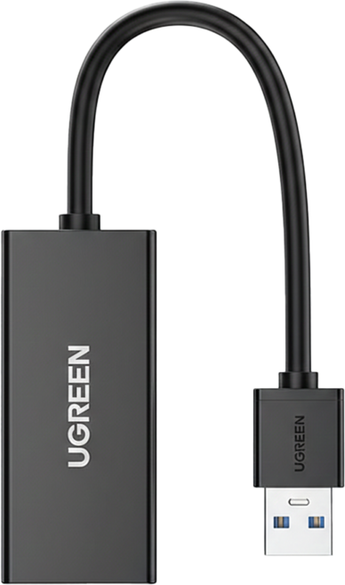 UGREEN 綠聯 USB3.0 GigaLan網路卡 黑色, CR102, 1個